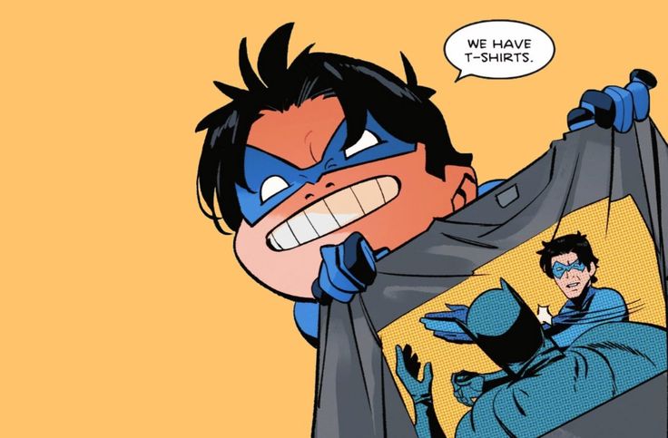 Nightwing slapping Batman Cotton T-Shirt