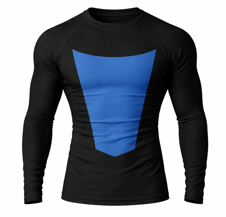 Invincible black and blue compression shirt