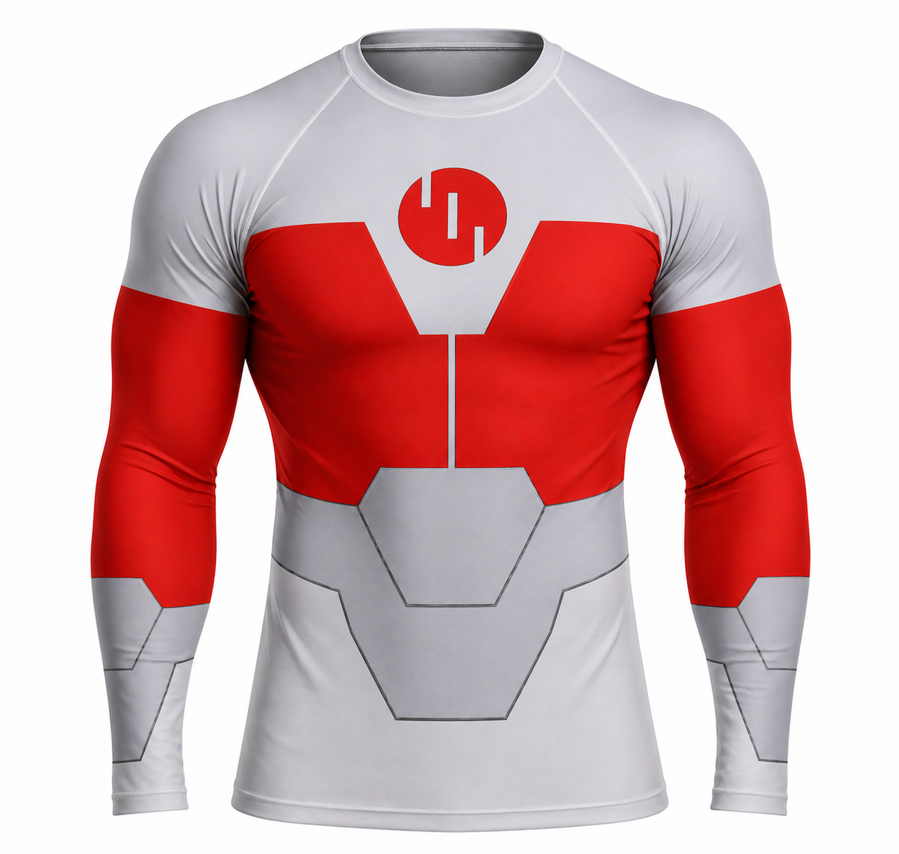 Thragg Invincible Compression shirt red symbol.